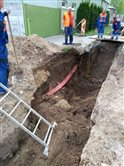 Požiarna zbrojnica, stavba - dekoratívna grafika