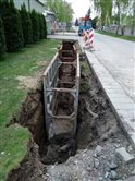 Požiarna zbrojnica, stavba - dekoratívna grafika