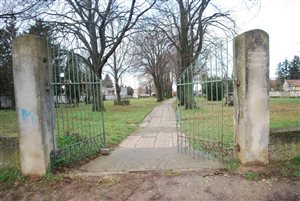 Starý cintorín pred rekonštrukciou na Nový park - dekoratívna grafika