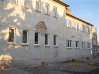 Budova základnej školy pred rekonštrukciou - dekoratívna grafika