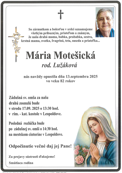 mária motešická