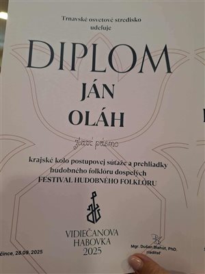 Diplom Jánovi Olahovi