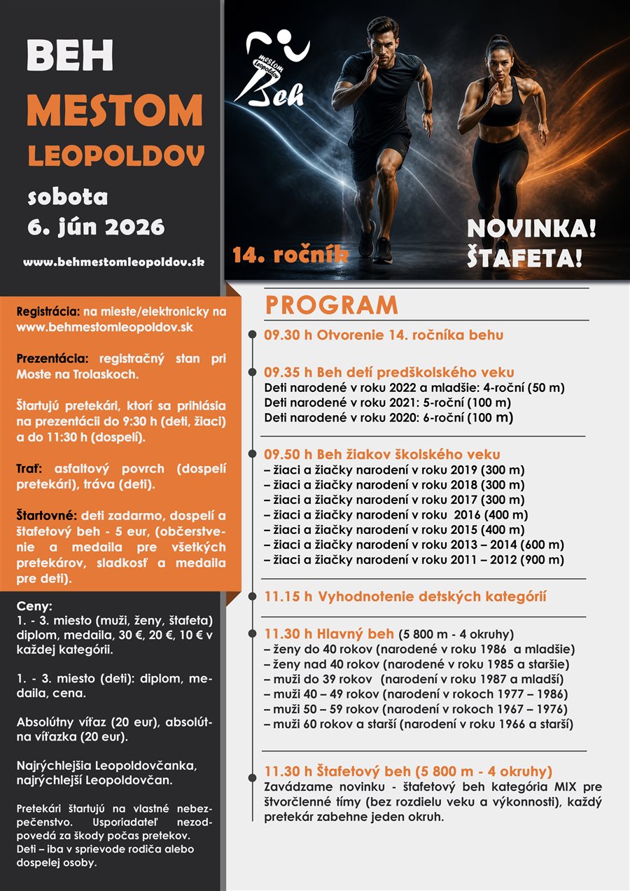 Plagát beh mestom 2026
