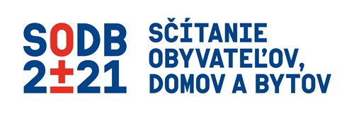Logo Sčítanie obyvateľov, domov a bytov 2022 - dekoratívna grafika