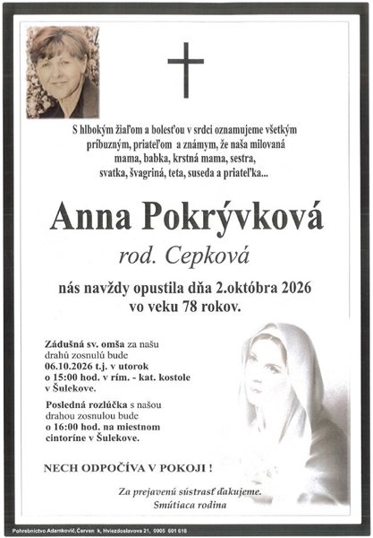anna pokrývková