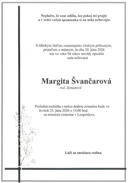 margita švančarová
