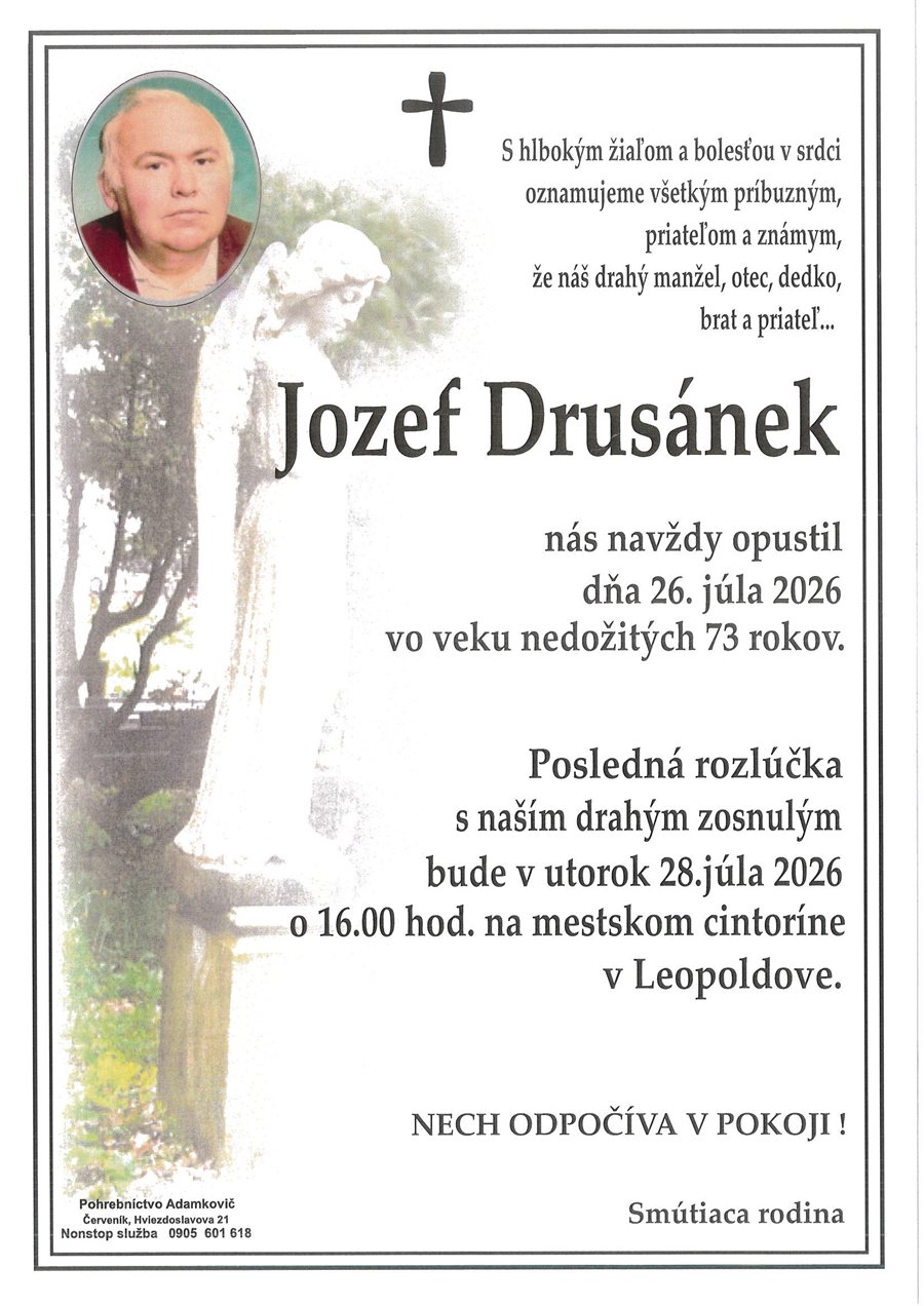 Parte Jozef Drusánek - informácie v textovej pdobe vyššie