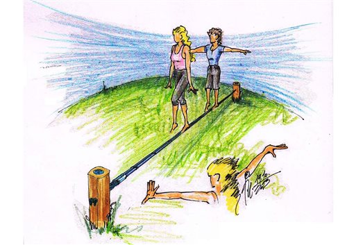 Prvok v školskom dvore - dekoratívna grafika