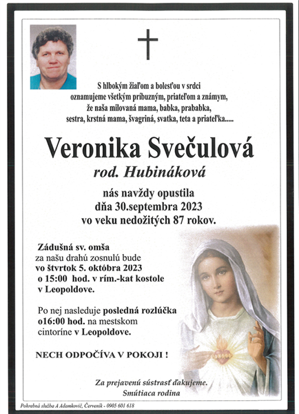 sveculova veronika